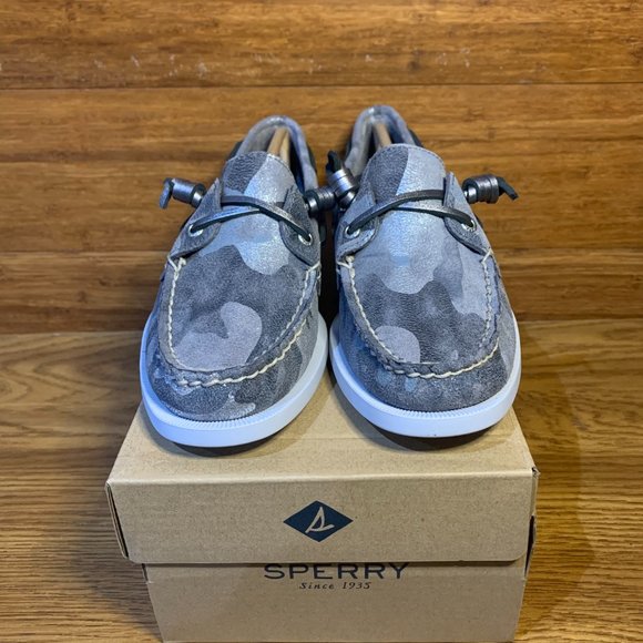 Sperry Women SZ 7 Authentic Original 2-Eye Vida Metallic Camo Boat Shoe STS86661 - Picture 3 of 6